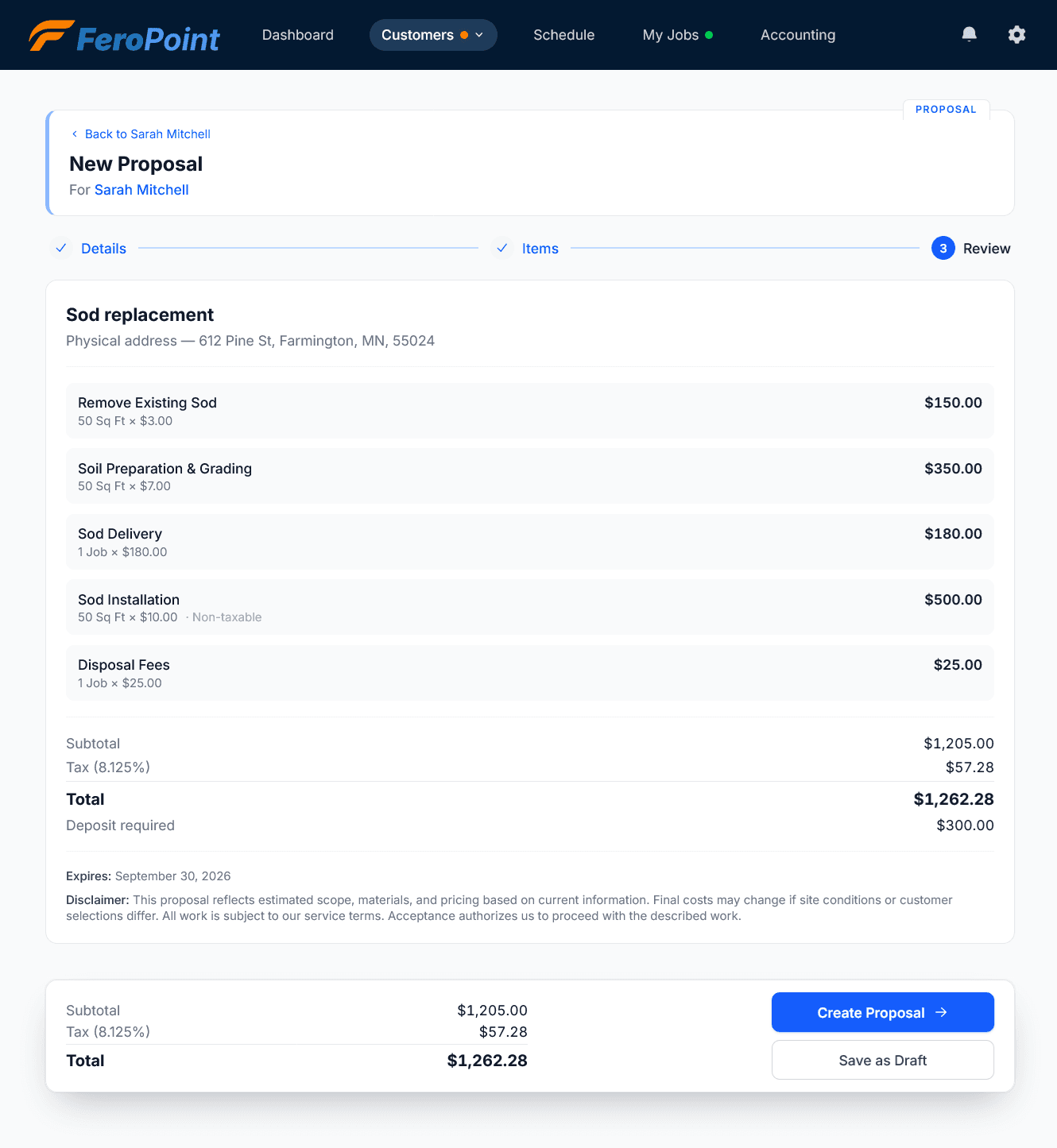Proposals screenshot
